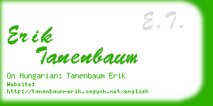 erik tanenbaum business card